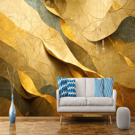 3D 4K gold texture golden luxury abstract design Wallpaper