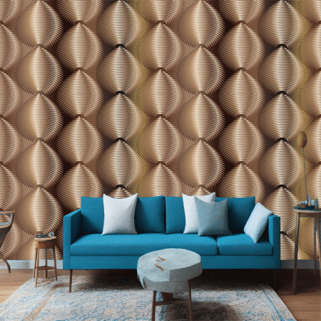 Surface 3d seamless Abstract shapes textured Modern repeat grunge Trendy luxury ornament Wallpaper.