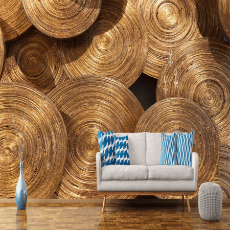 Bamboo Weave Pattern Abstract Wallpaper.