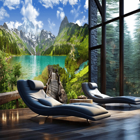 Beautiful Summer Scene of Geiringer Port Western Norway Traveling Concept View of The Tenno Lake Wallpaper.