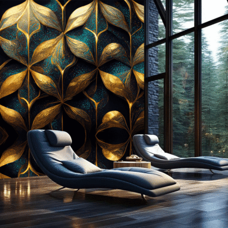 Abstract Decorative Golden Metal Background Artistic Modern Elegant Luxury Design 3d Illustration Wallpaper