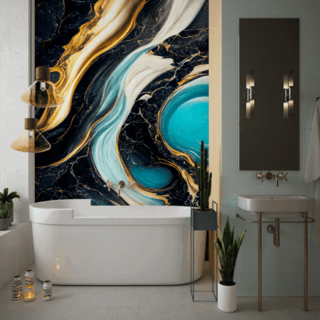 Swirls of marble or the ripples of agate. Liquid marble texture. Fluid art. abstract waves skin wall luxurious Tiles Art